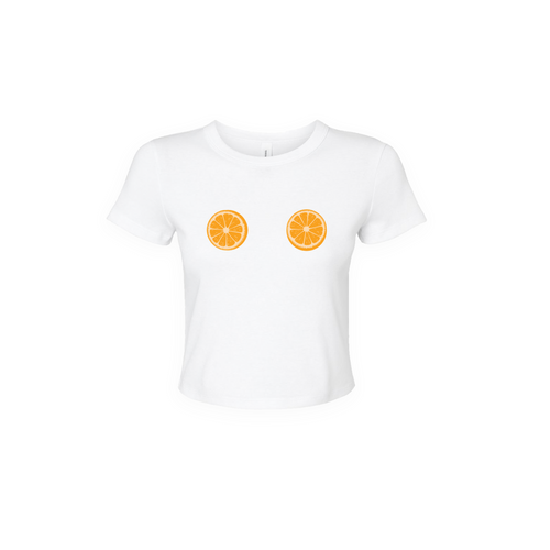 "Please Don't Touch The Oranges" Crop Top